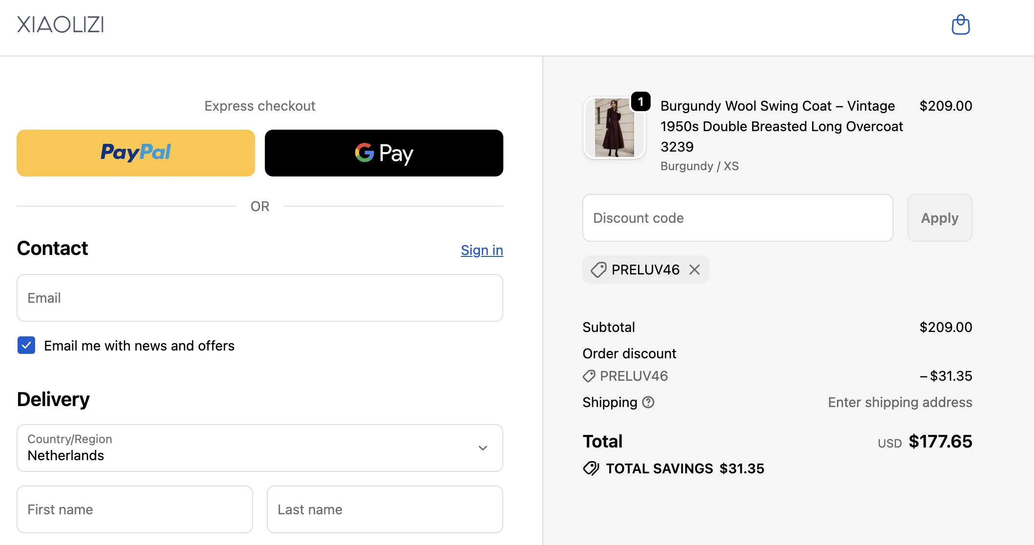 Use Discount Code PRELUV46 for 15% OFF Sitewide at shopxiaolizi.com